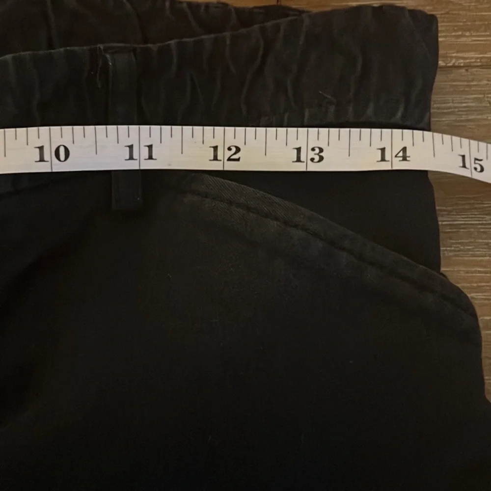 Theory,Eco-Crunch Wash, Pull-On Tailored Trouser Black Minimalist Pant,Size 4